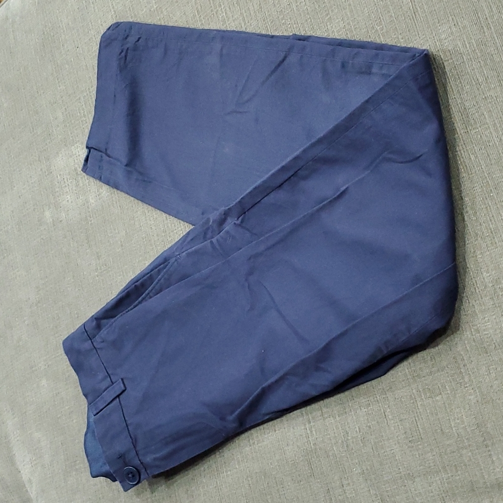 💥50% sale💥Boss cotton navy blue trousers sz12 #b63